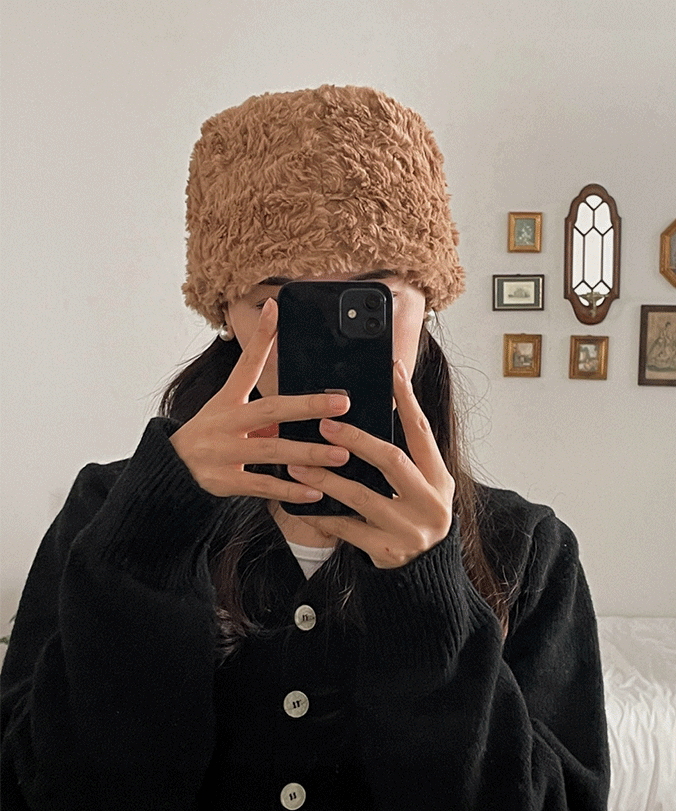[무배] 맨하탄 보송 털 벙거지 모자 (3color)