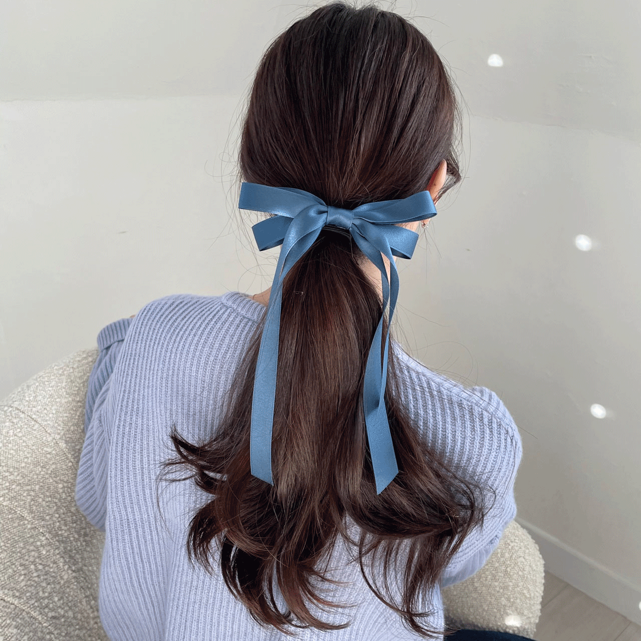 [소예추천] 로맨틱 새틴 리본 머리끈 (6color)