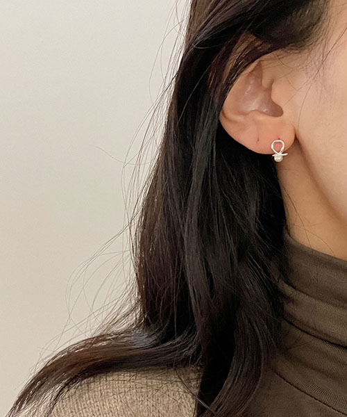 [silver925] 메이비 담수진주 귀걸이 (2color)